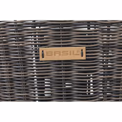Basil Bremen Rattan Look KF Frontale Cestino per biciclette Malacca Nero - Vista aggiuntiva 4