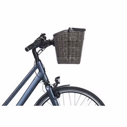 Basil Bremen Rattan Look KF Frontale Cestino per biciclette Malacca Nero - Vista aggiuntiva 5