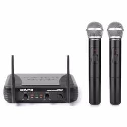 Vonyx STWM712, Microfono portatile, Mini-XLR (3-pin), Batteria, Ricevitore fisso, 40 - 20000 Hz, 200.175 - 201.400 MHz