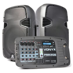Vonyx PSS-302 2-vie Argento Cablato 300 W