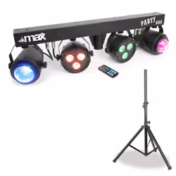 MAX Music PartyPar Kit Adatto per uso interno Stroboscopio da discoteca Nero