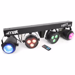 MAX Music PartyPar Kit Adatto per uso interno Stroboscopio da discoteca Nero