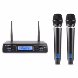 Vonyx WM62, Microfono portatile, 40 - 17000 Hz, Ricevitore da rack, Trasmettitore portatile, 1%, 90 dB