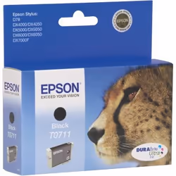 Epson Cheetah T0711 black ink cartridge, Nero, Inchiostro a base di pigmento