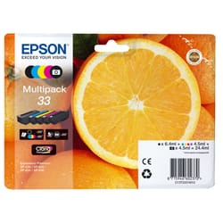 Epson Oranges 33 CMYK/PHBK 5-pack cartuccia d'inchiostro 1 pz Originale Resa standard Nero, Ciano, Magenta, Nero per foto, Giallo