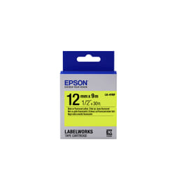 Epson Nastro fondo Fluorescente Giallo per testo Nero 12/9 LK-4YBF