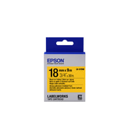Epson Nastro fondo Pastello Giallo per testo Nero, altamente adesivo 18/9 LK-5YBW