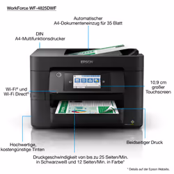 Epson WorkForce Pro WF-4825DWF Ad inchiostro A4 4800 x 2400 DPI 25 ppm Wi-Fi - Vista aggiuntiva 5