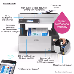 Epson EcoTank L6490 Ad inchiostro A4 4800 x 1200 DPI 37 ppm Wi-Fi - Vista aggiuntiva 7