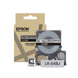 Epson C53S672087, Nero su grigio, LK, Rhino, LabelWorks LW-C410, LabelWorks LW-C610, 1,8 cm, 8 m
