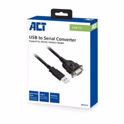 ACT EM1016 cavo seriale Nero 0,6 m USB tipo A DB-9