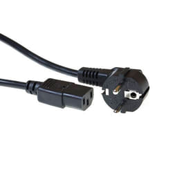 ACT 230V connection cable schuko male (angled) - C13 black 2.5 m Nero 2,5 m