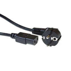 ACT AK5015 cavo di alimentazione Nero 2 m CEE7/7 Accoppiatore C13