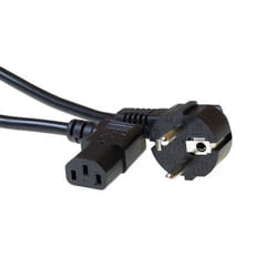 ACT 230V connection cable schuko male (angled) - C13 (angled) 2 m Nero