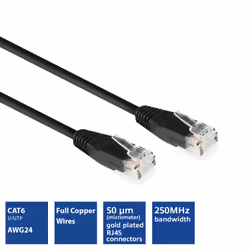 ACT IB8920 cavo di rete Nero 20 m Cat6 U/UTP (UTP)