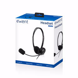Ewent EW3563 cuffia e auricolare Cablato A Padiglione Musica e Chiamate Nero - Vista aggiuntiva 4