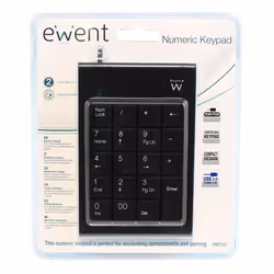 Ewent EW3102 tastierino numerico PC/server USB Nero
