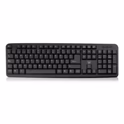 Ewent EW3109, Full-size (100%), Cablato, USB, QWERTY, Nero