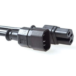 ACT AK5003 cavo di alimentazione Nero 2 m Accoppiatore C14 Accoppiatore C15
