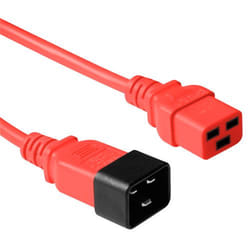 ACT AK5091 cavo di alimentazione Rosso 3 m Accoppiatore C20 Accoppiatore C19