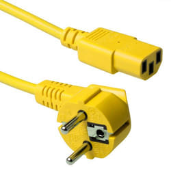 ACT Schuko - C13, 0.6m Giallo 0,6 m Accoppiatore C13