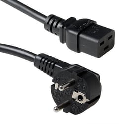 ACT AK5185 cavo di alimentazione Nero 1,8 m Accoppiatore C19 CEE7/7