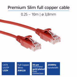 ACT DC9505 cavo di rete Rosso 5 m Cat6 U/UTP (UTP)