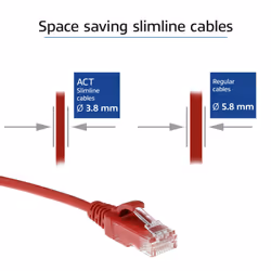 ACT DC9505 cavo di rete Rosso 5 m Cat6 U/UTP (UTP)