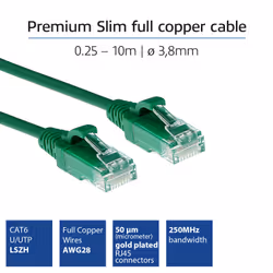 ACT DC9701 cavo di rete Verde 1 m Cat6 U/UTP (UTP)