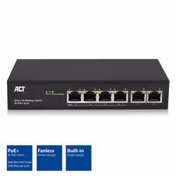 ACT AC4430 switch di rete Non gestito Fast Ethernet (10/100) Supporto Power over Ethernet (PoE) Nero