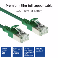 ACT DC7702 cavo di rete Verde 2 m Cat6a U/FTP (STP)