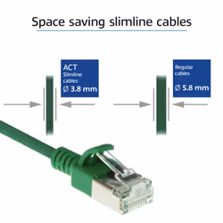 ACT DC7702 cavo di rete Verde 2 m Cat6a U/FTP (STP)