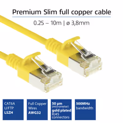 ACT DC7802 cavo di rete Giallo 2 m Cat6a U/FTP (STP)