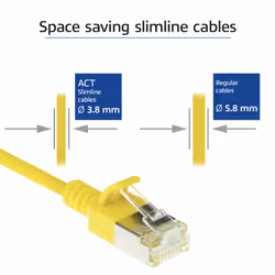 ACT DC7805 cavo di rete Giallo 5 m Cat6a U/FTP (STP)