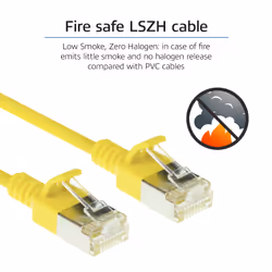 ACT DC7851 cavo di rete Giallo 1,5 m Cat6a U/FTP (STP)