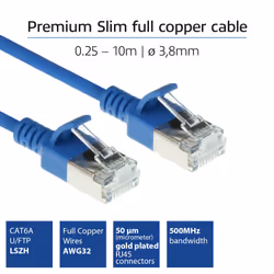 ACT DC7652 cavo di rete Blu 0,25 m Cat6a U/FTP (STP)