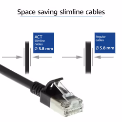 ACT DC7952 cavo di rete Nero 0,25 m Cat6a U/FTP (STP)