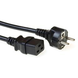 ACT AK5412 cavo di alimentazione Nero 2 m CEE7/7 Accoppiatore C19