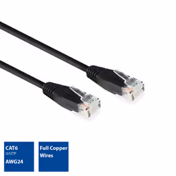 ACT AC4010 cavo di rete Nero 10 m Cat6 U/UTP (UTP)