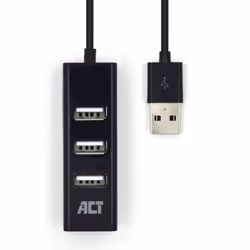 ACT AC6205 hub di interfaccia USB 2.0 480 Mbit/s Nero - Vista aggiuntiva 4