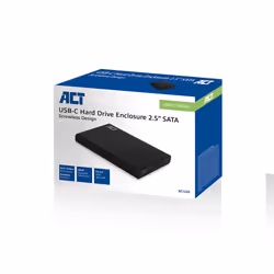 ACT AC1225 contenitore di unità di archiviazione Box esterno HDD/SSD Nero 2.5"