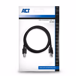 ACT AC3030 cavo USB USB 2.0 1 m USB A USB B Nero