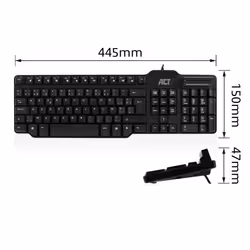 ACT AC5475 tastiera Ufficio USB AZERTY Belga Nero - Vista aggiuntiva 3
