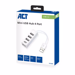 ACT AC6200 hub di interfaccia USB 2.0 480 Mbit/s Bianco
