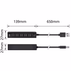 ACT AC6215 hub di interfaccia USB 2.0 480 Mbit/s Nero - Vista aggiuntiva 4