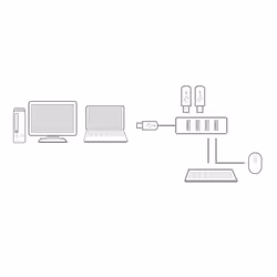 ACT AC6300 hub di interfaccia USB 3.2 Gen 1 (3.1 Gen 1) Type-A 5000 Mbit/s Nero