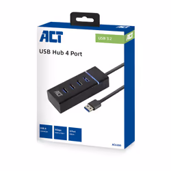 ACT AC6300 hub di interfaccia USB 3.2 Gen 1 (3.1 Gen 1) Type-A 5000 Mbit/s Nero - Vista aggiuntiva 5