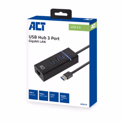 ACT AC6310 replicatore di porte e docking station per laptop Cablato USB 3.2 Gen 1 (3.1 Gen 1) Type-A Nero
