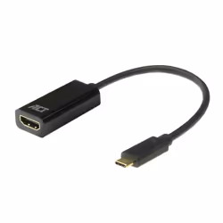 ACT AC7310, 0,15 m, USB tipo-C, HDMI tipo A (Standard), Maschio, Femmina, Dritto
