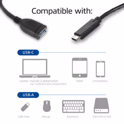 ACT AC7340 cavo USB USB 3.2 Gen 1 (3.1 Gen 1) 0,2 m USB C USB A Nero - Vista aggiuntiva 4